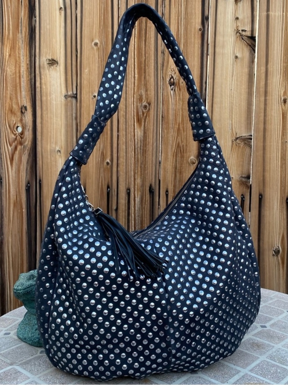 Jenrigo Large Leather Hobo Shoulder Bag